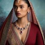 Red Jewel Statement Set: Premium Stone Collection | Traditional Design Jewelry | Complete Necklace & Earring Set | Perfect Party Wear