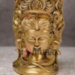 Brass Table Top Shiva Idol | Traditional 7.6 × 5.1 cm Sacred Murti | Handcrafted Mahadev Statue for Home Temple | Compact Divine Decor | Jaipurio