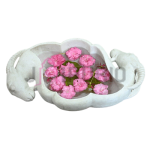 Decorative Marble Bowl: Elegant 18" Handcrafted Centerpiece | Luxurious Home Decor for Living Room, Dining Table | Authentic Indian Artistry