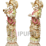 Radha Krishna Statue: Divine Couple Marble Murti | Handcrafted Love Symbol for Temple, Anniversary Gift | Eternal Devotion Home Decor | Buy Authentic Indian Art