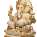 Marble Ganesha Statue: Divine Masterpiece | Luxury Temple Art | Authentic Indian Craftsmanship | Sacred Stone Sculpture