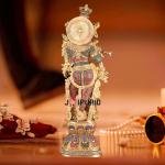 Antique Brass Handcrafted Krishna Statue 30" | Intricate Jewel Studded Diamond Ruby Work | 18 kg Timeless Elegance | Spiritual Presence for Any Setting