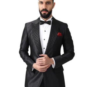 The Arched Pattern Tuxedo Jacket | Premium Designer Formal Wear | Jaipurio Collection