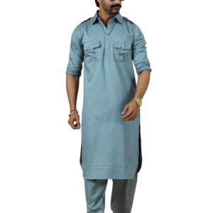 Turquoise Blue Pathani Kurta Salwar - Premium Traditional Afghan Style | Jaipurio