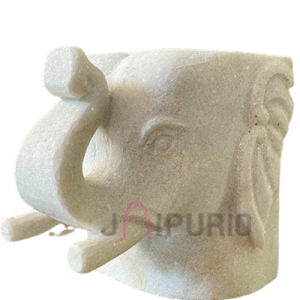 Elephant Statue: Vintage Marble Masterpiece | Luxury HandCrafted Art | Authentic Indian Artistry | Royal Animal Sculpture