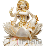 Marble Krishna On Lotus (Divine Flute Player) Exquisite Home Decor