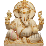 Marble Ganesha Statue: Divine Masterpiece | Luxury Temple Art | Authentic Indian Craftsmanship | Sacred Stone Sculpture