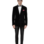 The Opulent Midnight Black Velvet Tuxedo Jacket - Luxurious Style in Sizes S to XL | Jaipurio