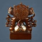 Superfine Handcrafted Brass Panchmukhi Hanuman Idol 17" | Dual Tone Copper Gold | 22 kg Divine Power & Protection | 15" Width, 8.5" Depth | Sacred Focal Point