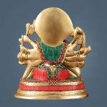 Superfine Brass Panchmukhi Hanuman Murti 6.50" Tall | Exquisite Stonework | 2 kg Divine Grace & Artistic Mastery | 5.25" Width, 4" Depth | Sacred Blessing