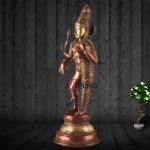 Pure Brass Ardhanarishwara Statue | 19" x 8" x 6.5" | 6.5 kg | Dual Tone Chola Finish | Half Shiva Half Parvati | Sacred Hindu Art | Jaipurio