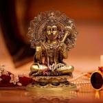 18" Pure Brass Blessing Hanuman Idol | Majestic Temple Murti | Divine Grace Statue