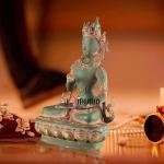 Vajrasattva Primordial Buddha Brass Statue | 16" Height | Antique Patina Finish | Sacred Buddhist Art | Traditional Collection | Jaipurio