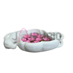 Decorative Marble Bowl: Elegant 18" Handcrafted Centerpiece | Luxurious Home Decor for Living Room, Dining Table | Authentic Indian Artistry