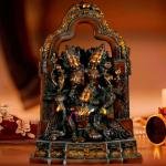Brass Vishnu Lakshmi on Garuda Dual Tone Idol | 12" x 9" x 5" (30.5 x 22.9 x 12.7 cm) | 5.5 kg Sacred Art | Divine Couple Murti