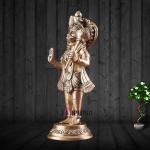 Pure Brass Standing Hanuman Ji Idol | 8.2" x 3.5" x 3" (20.8 x 8.9 x 7.6 cm) | Premium Temple Grade Art | Divine Protection Murti | Sacred Collection