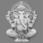 Lord Ganesha Wall Sculpture (106.7 cm × 81.3 cm × 20.3 cm/42" × 32" × 8", 20000 g) | Divine Spiritual Art | Premium Fiberglass with Marble Powder by Jaipurio