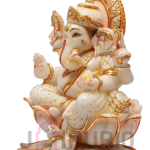 Marble Ganesha Statue: Divine 29CM Pure Masterpiece | Luxury Temple Art | Authentic Craftsmanship | Sacred Stone Sculpture
