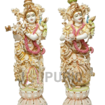 Radha Krishna Statue: Divine Couple Marble Murti | Handcrafted Love Symbol for Temple, Anniversary Gift | Eternal Devotion Home Decor | Buy Authentic Indian Art