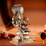19" Pure Brass Goddess Mariamman Statue - Divine Hindu Protector of Rain, Health & Fertility