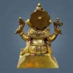 6.5" Pure Brass Ganpati/Ganesha Idol | Sacred Temple Murti | Divine Grace Statue