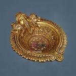 Large Pure Brass Ganesha Face Diya | Sacred Art Lamp | Divine Grace Light