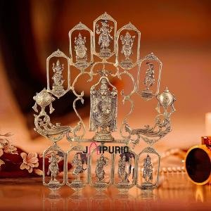 Pure Brass Dashavatar Wall Hanging with Tirupati Balaji 20"x21.5" | Vishnu's 10 Avatars | Divine Blessings & Prosperity | Intricate Carvings | Spiritual Decor