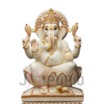 Marble Lakshmi Ganesha Statue: Divine Prosperity Duo | Handcrafted Home Temple Murti | Diwali Gift, Business Blessing | Buy Authentic Indian Sculpture