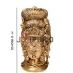 Brass Table Top Shiva Idol | Traditional 7.6 × 5.1 cm Sacred Murti | Handcrafted Mahadev Statue for Home Temple | Compact Divine Decor | Jaipurio