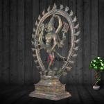 Brass Urdhava Tandava Nataraja | 24.5" x 16" x 6" | Sacred Lifted Dance | Lord Shiva's Supreme Dance | Temple Art | Divine Energy | Jaipurio