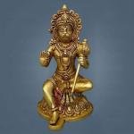 8" Pure Brass Hanuman Idol | Traditional Temple Murti | Sacred Devotion Statue