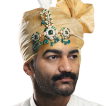 Royal Dark Green & Golden Kalangi Sarpech | Handcrafted Premium Groom's Turban Brooch | Traditional Wedding Accessories | Luxury Heritage Design
