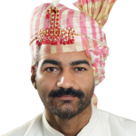 Kalangi Sarpech Silver Stone's Magenta Golden Groom's Wedding Accessories | Regal Elegance | Jaipurio