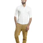 Classic White Cotton Print Shirt | Premium Quality Casual Wear | Traditional Design with Modern Comfort | S to XXL Sizes | Handcrafted Menswear
