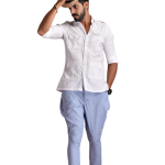 Men's Rajputana Hunting Styled White Shirt | Regal Outdoor Wear