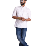 Red Hunting Style Short Kurta | Pure Cotton Premium Ethnic Wear | Classic Men's Formal & Casual Half Kurta | Timeless Design