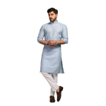 Exclusive Light Sky Embroidered Kurta Pajama Set | Premium Hand-Detailed Ethnic Wear | Designer Men's Formal & Festive Ensemble | Luxurious Design