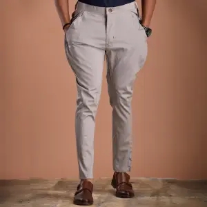 Personalized Premium Men's Breeches | Cloudy Grey Cotton Riding Pants | Custom-Made Indian Equestrian Style | Comfortable Belt Closure | Being Brothers