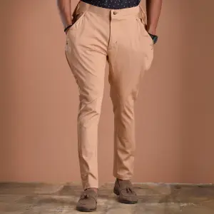 Personalized Premium Men's Breeches | Classic Taupe Cotton Riding Pants | Custom-Made Indian Equestrian Style | Comfortable Belt Closure | Being Brothers