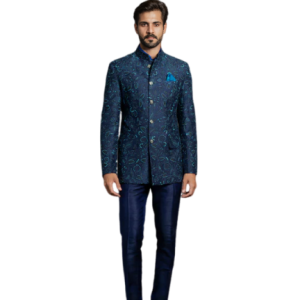 Jaal Bandhgala Suit (S-XL) | Traditional Pattern Design | Premium Indian Formal Wear by Jaipurio