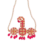 Kalangi Sarpech Silver Stone's Magenta Golden Groom's Wedding Accessories | Regal Elegance | Jaipurio