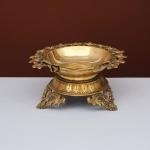 Brass Flower Design Urli | Traditional Temple Water Bowl | Sacred Floral Basin | Home Decor Collection | Handcrafted Ritual Vessel