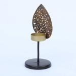 Golden Metal T-Light Candle Holder | Designer Tea Light Stand | Luxury Home Decor | Traditional Height 43.18 cm | Premium Light Display