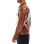 Italian Handmade Men's Genuine Lambskin Leather Jacket | Brown Antiqued | S to 2XL