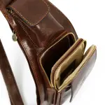 Men's Full Grain Leather Utility Bag: Premium Chest Crossbody Bag | Personalized Leather Sling Pack | Perfect Birthday Gift | Handcrafted Design