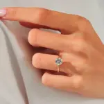 6-Prong Moissanite Engagement Ring: 14K Gold Solitaire Ring | 1-2 CT Brilliant Cut Stone | Luxury Bridal Jewelry | Classic Promise Ring Design