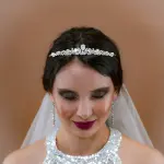 Rose Gold Crystal Bridal Tiara | Wedding Crown Headpiece | Sweet 16 Crystal Crown | Premium Bridal Hair Accessory | Luxury Hair Jewelry