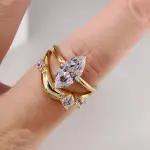 Marquise Diamond Engagement Ring: Elegant 14K Gold Solitaire Ring | Luxury Bridal Jewelry for Modern Romance | Authentic Indian Craftsmanship | Timeless Design
