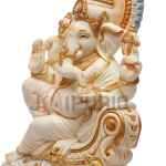 Marble Ganesha Statue | Premium Temple Grade Idol | Sacred Ganapati Moorti | Traditional Divine Art | Blessing Sculpture