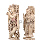 Dust Marble Radha Krishna Statue | Divine Couple Figurine | Wedding Gift Art | Anniversary Present | Sacred Love Sculpture